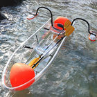 Crystal Clear Bottom Kayak With Paddles 6mm Thickness Polycarbonate Material