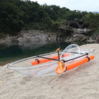 Fast Speed Cool Double Paddle Canoe , Stabilized Clear Fishing Rowing Boats