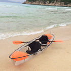 Clear 2 Man Plastic Boat , Ocean River Kayak With Paddles / Balance System