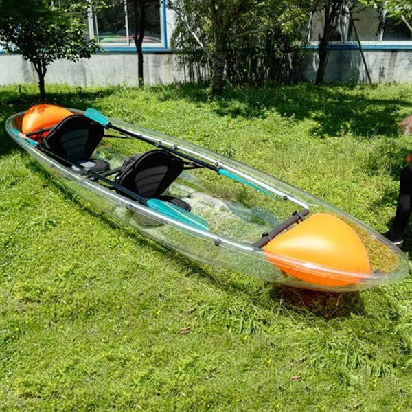 Smooth Surface Glass Bottom Canoe , Whitewater Sit On Top Surf Kayak