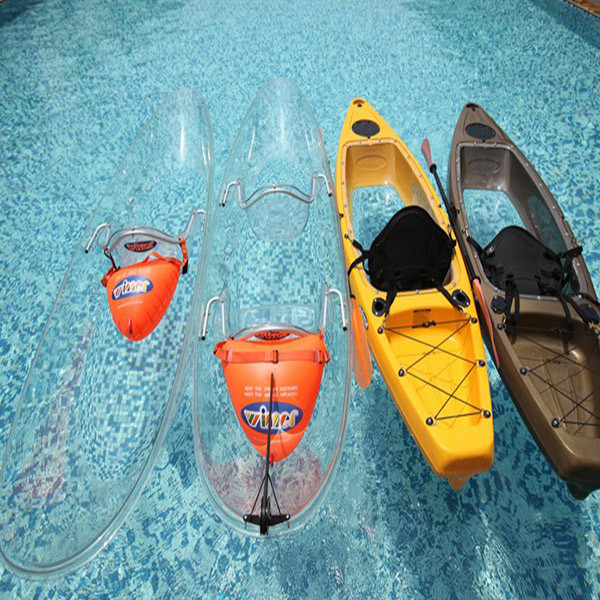 Plastic Hull Material transparent kayak, PC clear boat ,polycarbonate