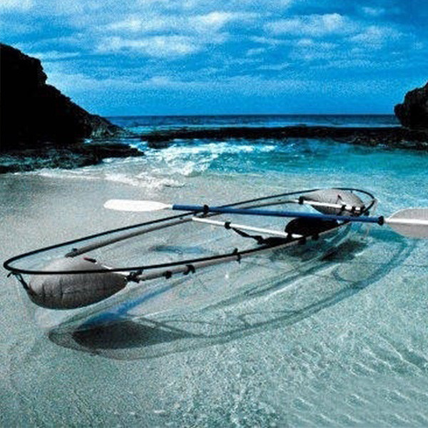 Dual Flotation Bladders 2 Person Clear Bottom Kayak , Light Custom