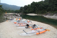 Clear Ocean Double Fishing Kayak , Plastic Flat Bottom Canoe 450 Pounds Capacity