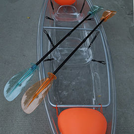 Fast 2 Person Ocean Kayak , Custom Logo Printed Small Plastic Fishing Boat