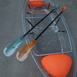 Plastic Clear 1 Person Canoe Crystal Lakes / River Kayak With Pedals / Seats