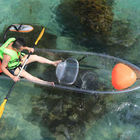 Impact Resistant Clear Plastic Canoe , 3.25 X 0.8 X 0.3m Flat Bottom Rowboat