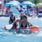 Crystal Double Composite Clear Plastic Kayak Florida Paddle Board Catamaran