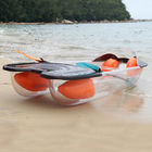 1.2mm PVC Tube See Through Kayak 2 - 3 Riders Rate Load Lightweight For Fishing
