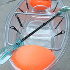 2 Seats Plastic Clear Bottom Kayak For Sightseeing / Entertainment 24 KG Weight