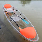Clear 2 Man Plastic Boat , Ocean River Kayak With Paddles / Balance System