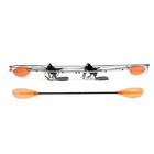 Stabilized Two Person Fishing Canoe , Aluminum Frame River Touring Kayak