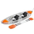 Two Person See Through Kayak Polycarbonate Resin Hull Material With Rudder