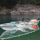 Double Seats Hard Plastic Kayak , Impact Resistant Fishing Canoe For Ocean Use