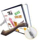 Slim Table Advertising Stands , Crystal Glow A4 Poster Frames Outdoor Led Advertising Signs