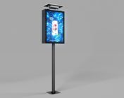Stainless Steel Material LED Light Box Display Stand Rectangle Shape
