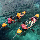 6mm Thickness See Through Bottom Crystal Clear Kayak With Paddles For Surfing