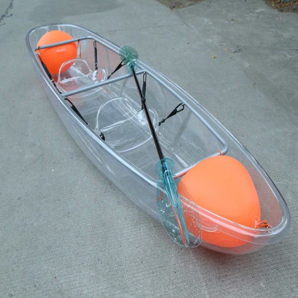 Sit On Top Clear Bottom Boat , 21kg Ocean River Kayak With Seat / Paddle