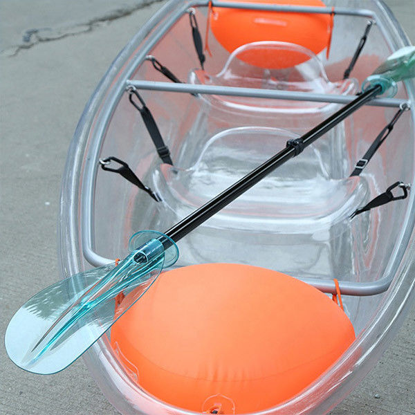 Plastic Clear 1 Person Canoe Crystal Lakes / River Kayak With Pedals / Seats