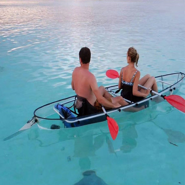 6mm Hull 4mm Seat Glass Water Boat , 2 Air Bags Sit On Top Fishing Kayak