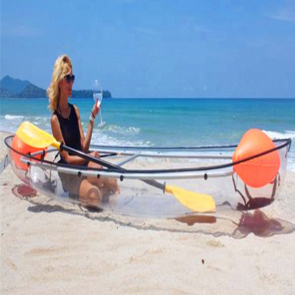 Double Seats PC Ocean Clear Plastic Kayak For Entertaiment Customized Color