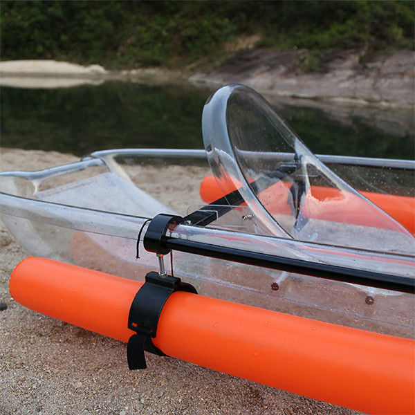 336 * 91 * 37CM Clear Plastic Kayak Polycarbonate Material 4 Paddlers Easy To Use