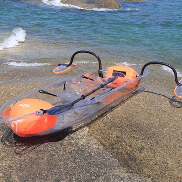 Ocean / River See Through Kayak 1.2mm PVC Tube Material Water Float Submerged