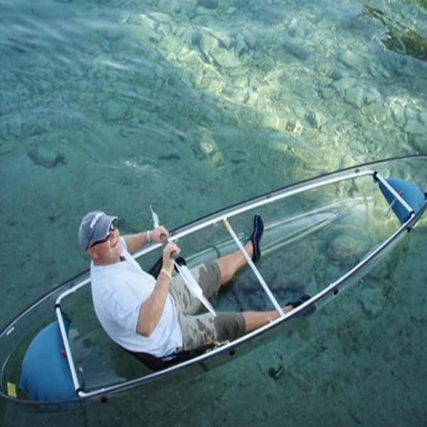 Lightweight Transparent Canoe Aging Proof Durable For Fishing Easy To Use