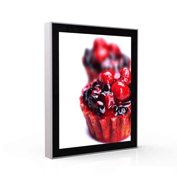 Digital Led Photo Frame Light Box , Glass Advertising Restaurant Menu Light Box