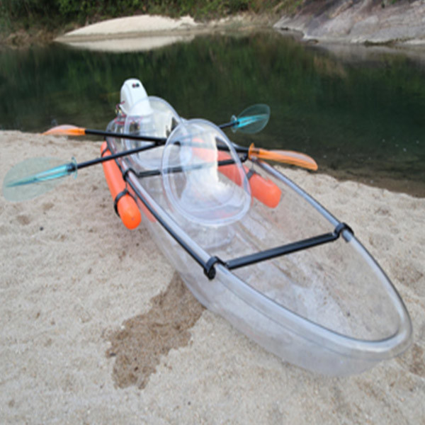 Seamless Crystal Clear Bottom Kayak 3 Paddlers Polymer Explosion Proof
