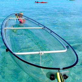 Impact Resistance Lake Glass Bottom Kayak , No Inflatable Flat Bottom Boat